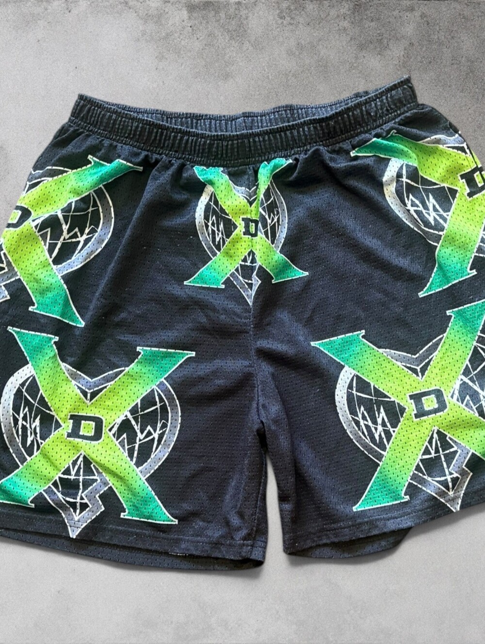 WWE Chalk Line Degeneration-X AOP Graphic Wrestling Shorts Size Small Stretchy